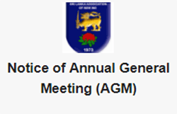 Notice of Annual General Meeting (AGM) - The Sri Lanka Association of NSW