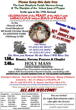 15th Annual Celebration of the feast of the Infant Jesus of Prague