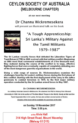 Ceylon Society Talk and Book Launch