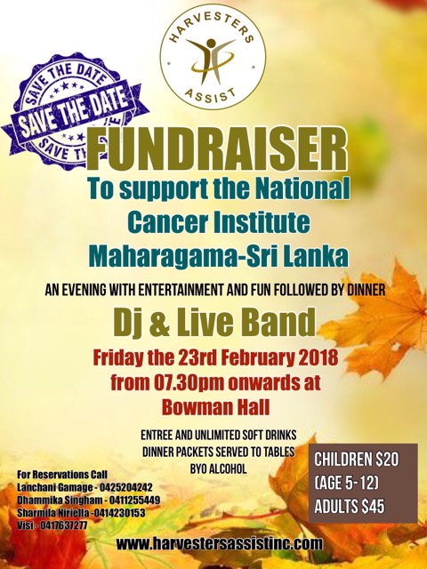 Fundraiser - to Support the National Cancer Institute - Maharagama, Sri Lanka