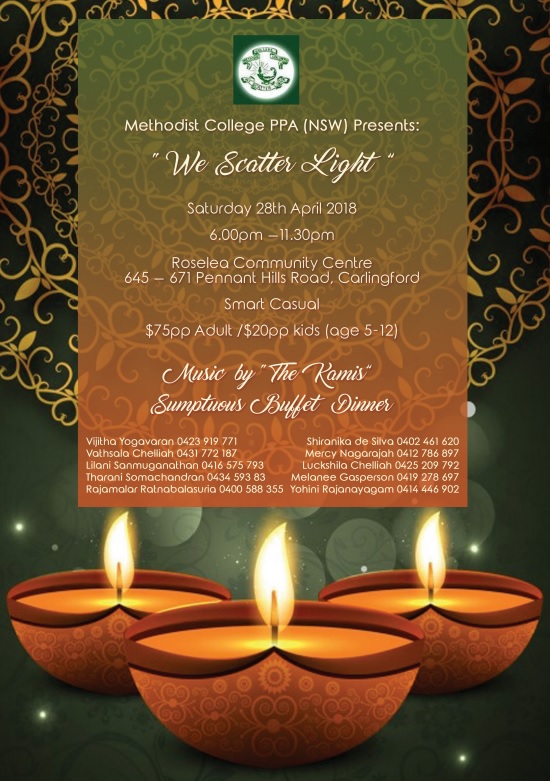 Methodist College PPA (NSW) Presents: "We Scatter Light" (Sydney Event)
