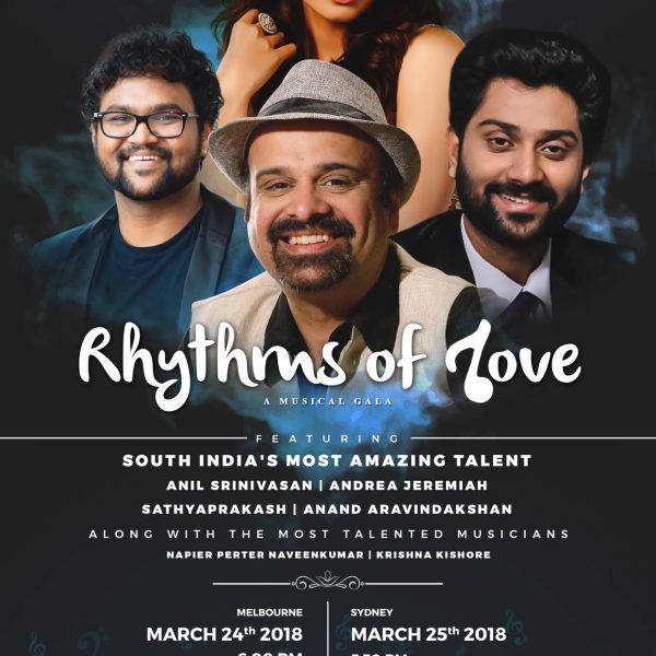 Rhythms of Love - Featuring South India's Most Amazing Talent (Sydney Event - 25th March 2018)