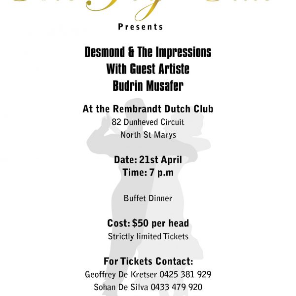 The Joy Club Presents Desmond & The Impressions with Guest Artiste Budrin Musafer