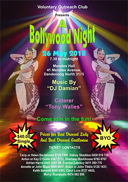 Voluntary Outreach Club Presents A Bollywood Night