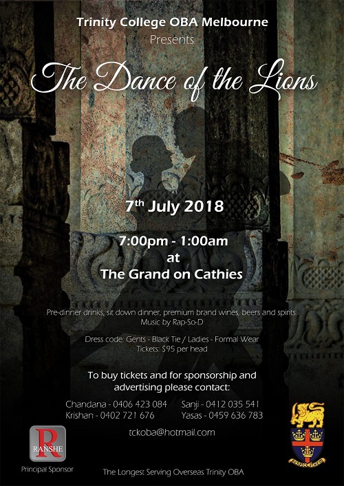 TRINITY COLLEGE OBA MELBOURNE, presents “The Dance of the Lions”