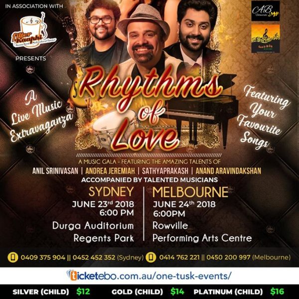 Rhythms of Love - A Music Gala - 24th June 2018 (Melbourne event)