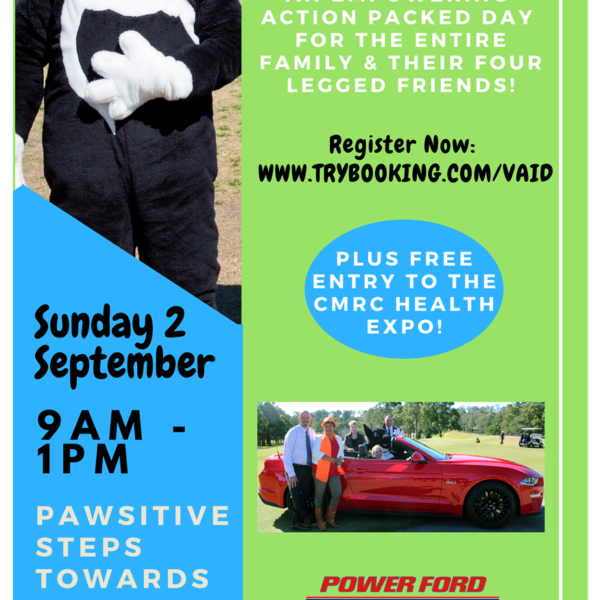 Positive Vibes Foundation - Pawsitive steps towards Mental health & Wellbeing Expo - Sunday 2nd Sept 9am to 1pm (Sydney Event)