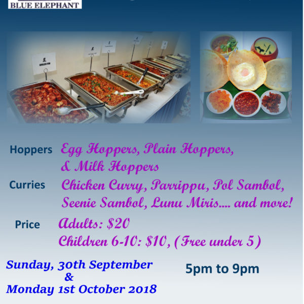 Hopper Evening at the Blue Elephant on Long Weekend - 30th September & 1st October 2018
