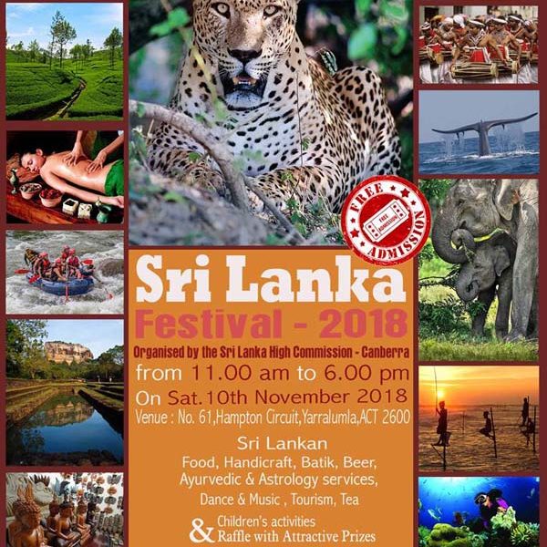 Sri Lanka Festival - 2018:Saturday 10 November
