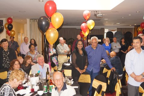 Eric Harmon's 75th surprise birthday bash at the Walawwa in Melbourne