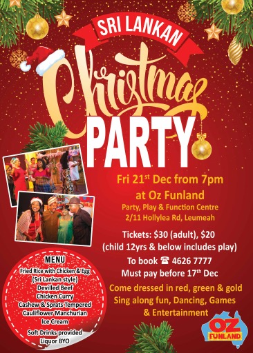 Sri Lankan Christmas party at OZ Funland