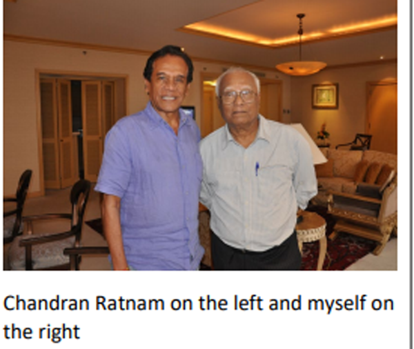 Chandran Ratnam on the left and myself on