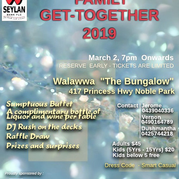 Ex-Seylan Melbourne Wing Family Get-Together 2019
