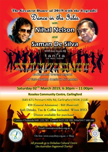 The Sinhalese Cultural Centre hosts Dance in the Isles with Nihal Nelson and Saman De Silva