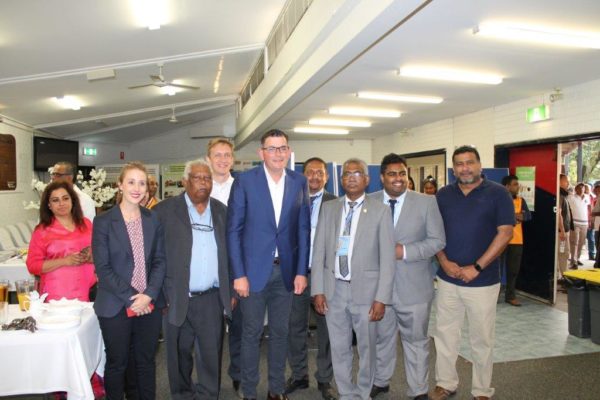 Victorian Premier Daniel Andrews makes a surprise appearance at the Sinhalese New Year Celebrations at the Dandenong Showground