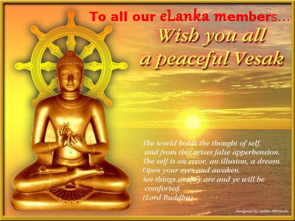 eLanka Newsletter: May 2019 3rd edition: Sri Lankans in Australia – WISHING ALL OUR ELANKA MEMBERS A PEACEFUL VESAK