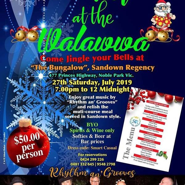 Winter at the Walawwa ''The Bungalow" Restaurant and Bar At Sandown regency (Melbourne event)