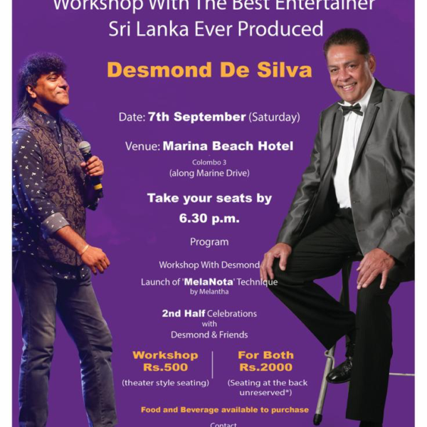 Riversheen School of Music Collabration with DK Promotions Presents Workshop with the Best Entertainer Sri Lanka Ever Produced