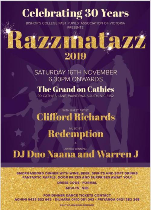 Bishop's College Past Pupils Ass0ciation Of Victoria Present Razzmatazz 2019