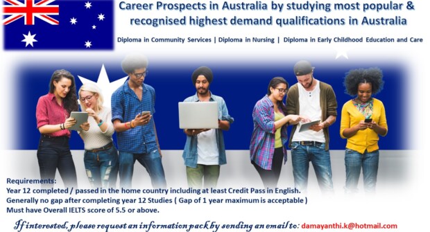 Career Prospects in Australia by studying most popular &  recognised highest demand qualifications in Australia