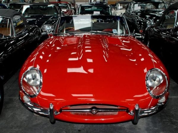 10) A Very Rare Red Jaguar E Type