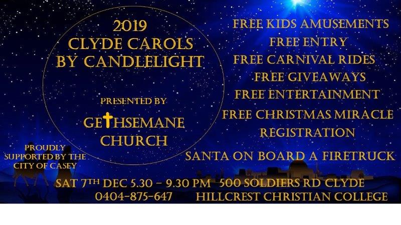 2019 Clyde Carols By Candlelight - presented by Gethsemane Church (Melbourne event)
