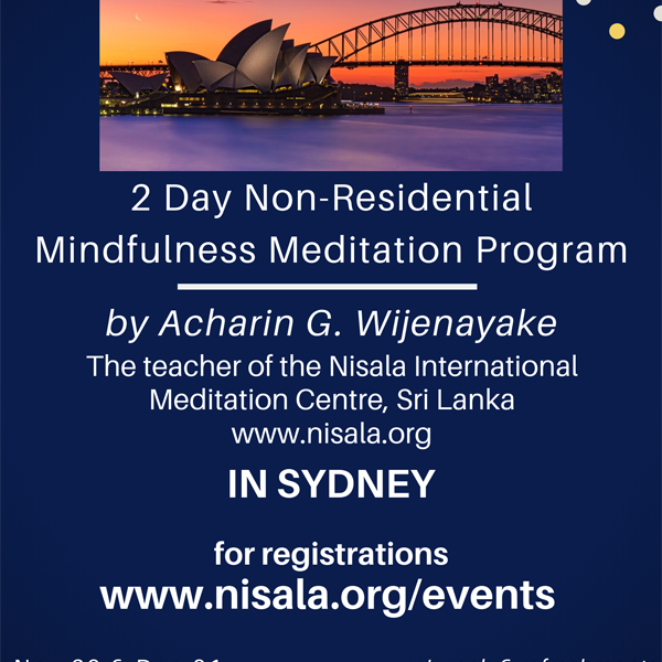 2 day Non-Residential Meditation Program in Sydney