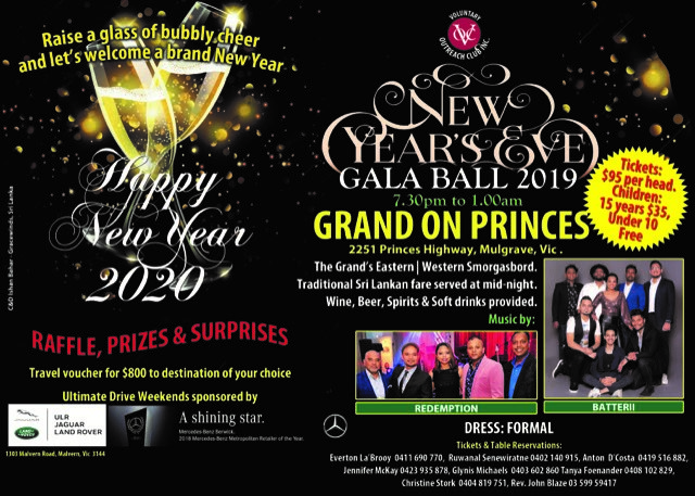 Voluntary Outreach Club In collaboration with Whispering Hope - New Year's Eve - Gala Ball 2019 