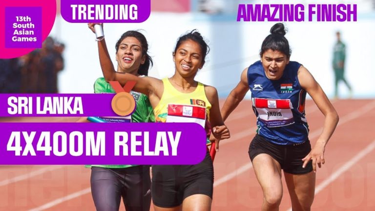 South Asian Games 2019 – Kathmandu – Womens 4X400 Relay – what a win for Sri Lanka!