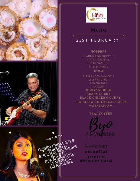Dish Catering & Events presents Buffet & Live Music Night (Sydney event)