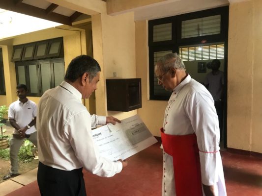Sydney Bens donate $3000 to Cardinal Ranjiths fund for Easter Bomb victims