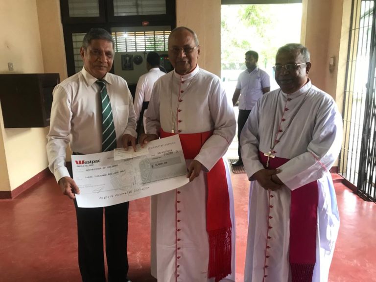 Sydney Bens donate $3000 to Cardinal Ranjith’s fund for Easter Bomb victims