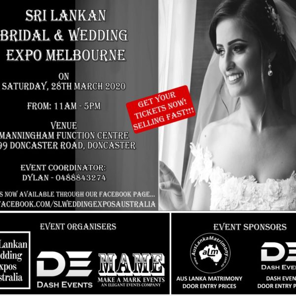 Sri Lankan Bridal & Wedding Expo Melbourne 2020