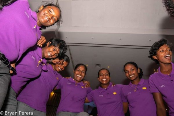 Sri Lanka's women's cricket squad in Melbourne