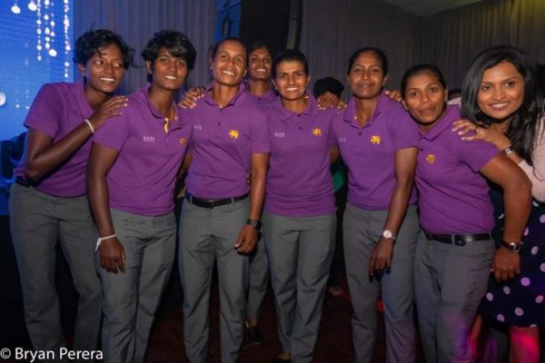 Sri Lanka's women's cricket squad in Melbourne