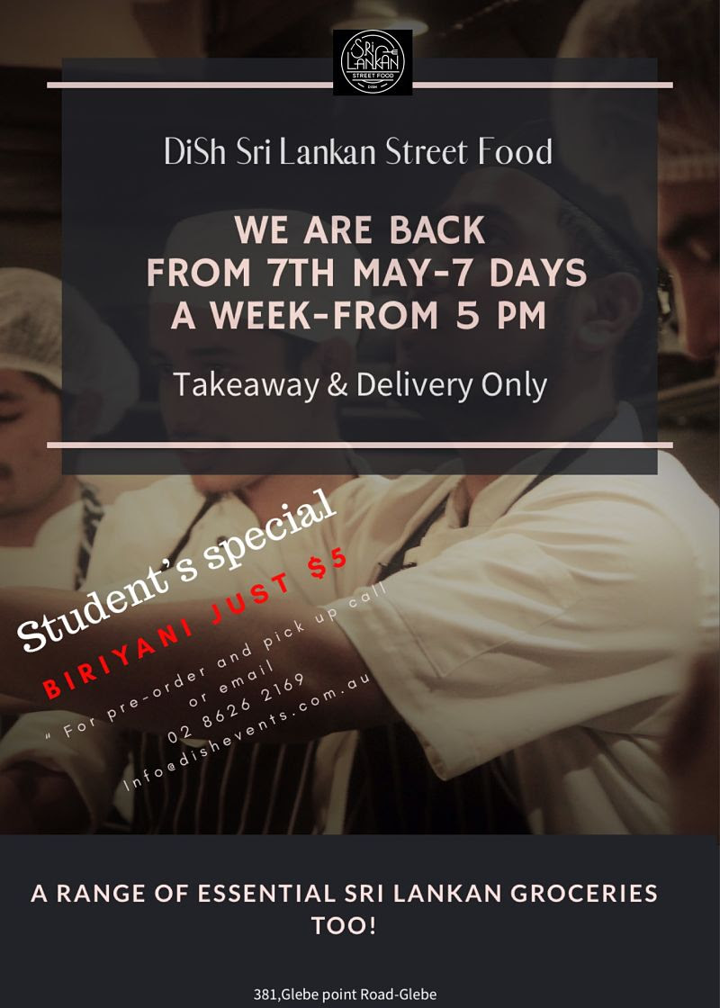 Sri Lankan Street Food in Glebe