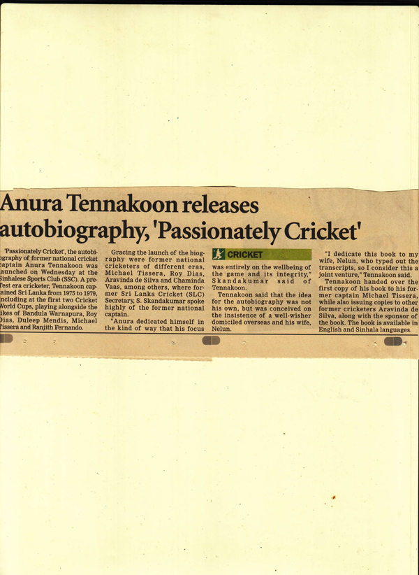 Anura Tennekoon_DAILY NEWS
