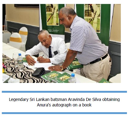 Anura's autograph on a book