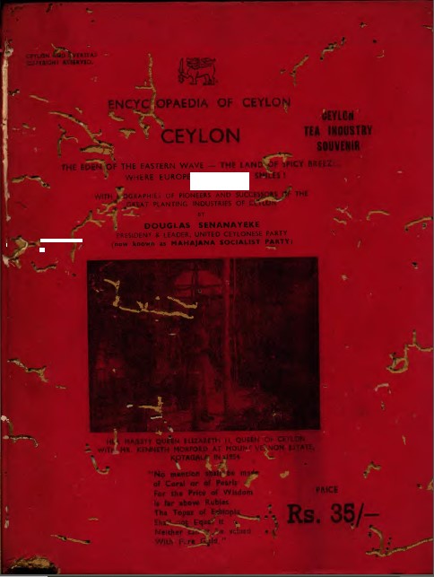 ENCYCLOPAEDIA - A LOOK INTO THE PAST - TEA CENTENARY YEAR SOUVENIR