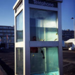Telephone booth aquarium