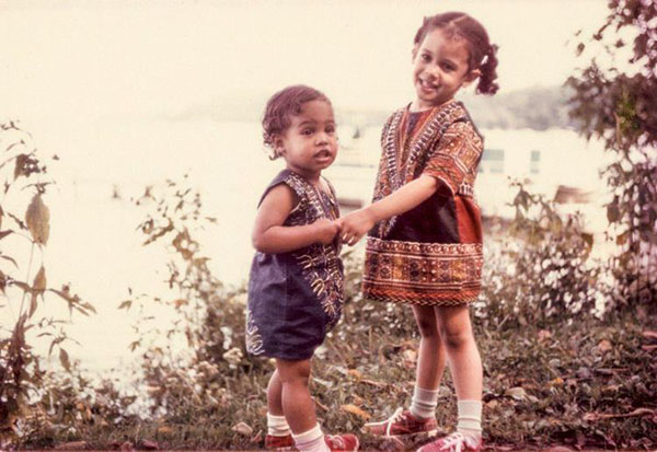 Kamala Harris with her younger sister Maya.