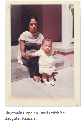 Shyamala Gopalan Harris with her daughter Kamala.