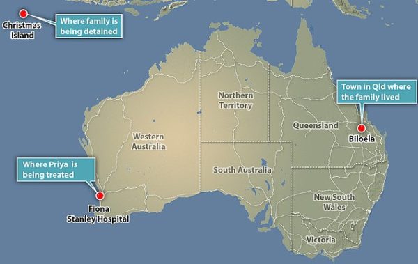 The family lived in the small Queensland town of Biloela