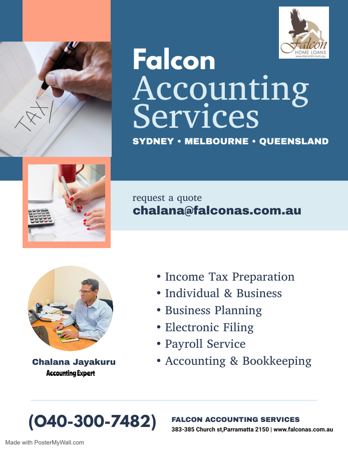 Accounting Service Flyer Falcon Accounting
