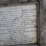Inscritpion on the tombstone of Sir Kohn D'Oyly