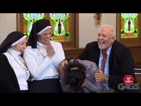 Funny prank by priest and nun on church members