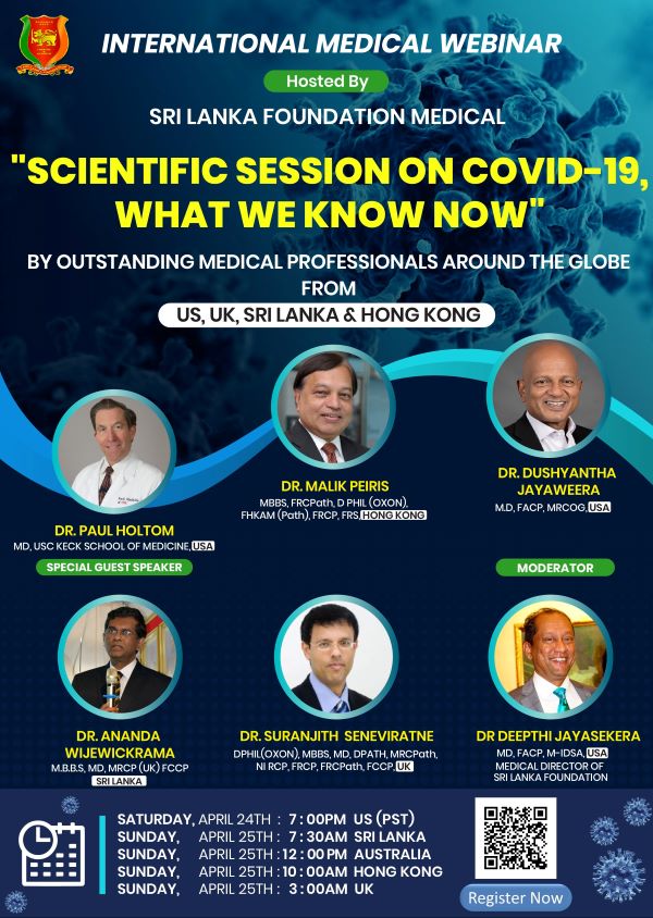 COVID – 19 A WORLD CLASS PANEL TO INFORM YOU ABOUT WHAT YOU NEED TO KNOW