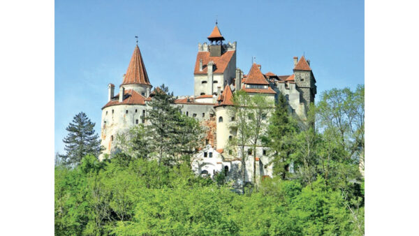 Dracula’s Bran Castle towers above Bran commune