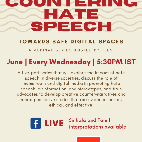 Countering Hate Speech:ICES Webinar Series 2021