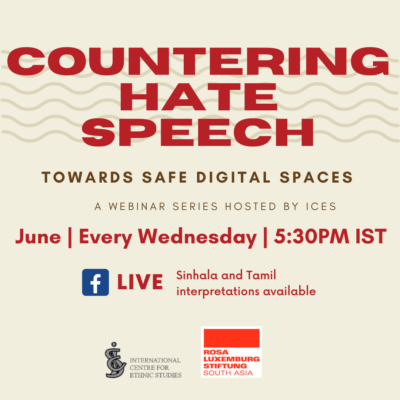 Countering Hate Speech:ICES Webinar Series 2021